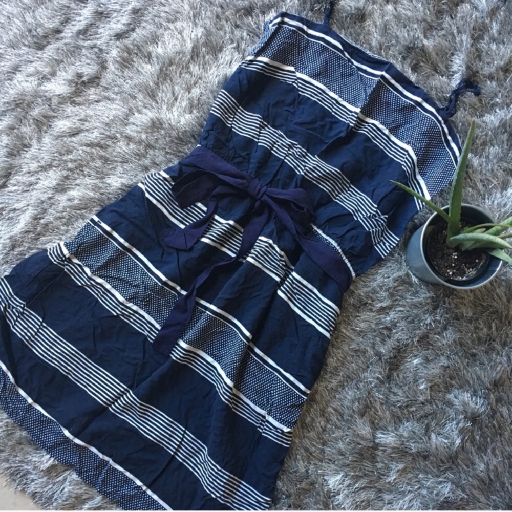 GAP Navy Stripe and Polka Dot Dress